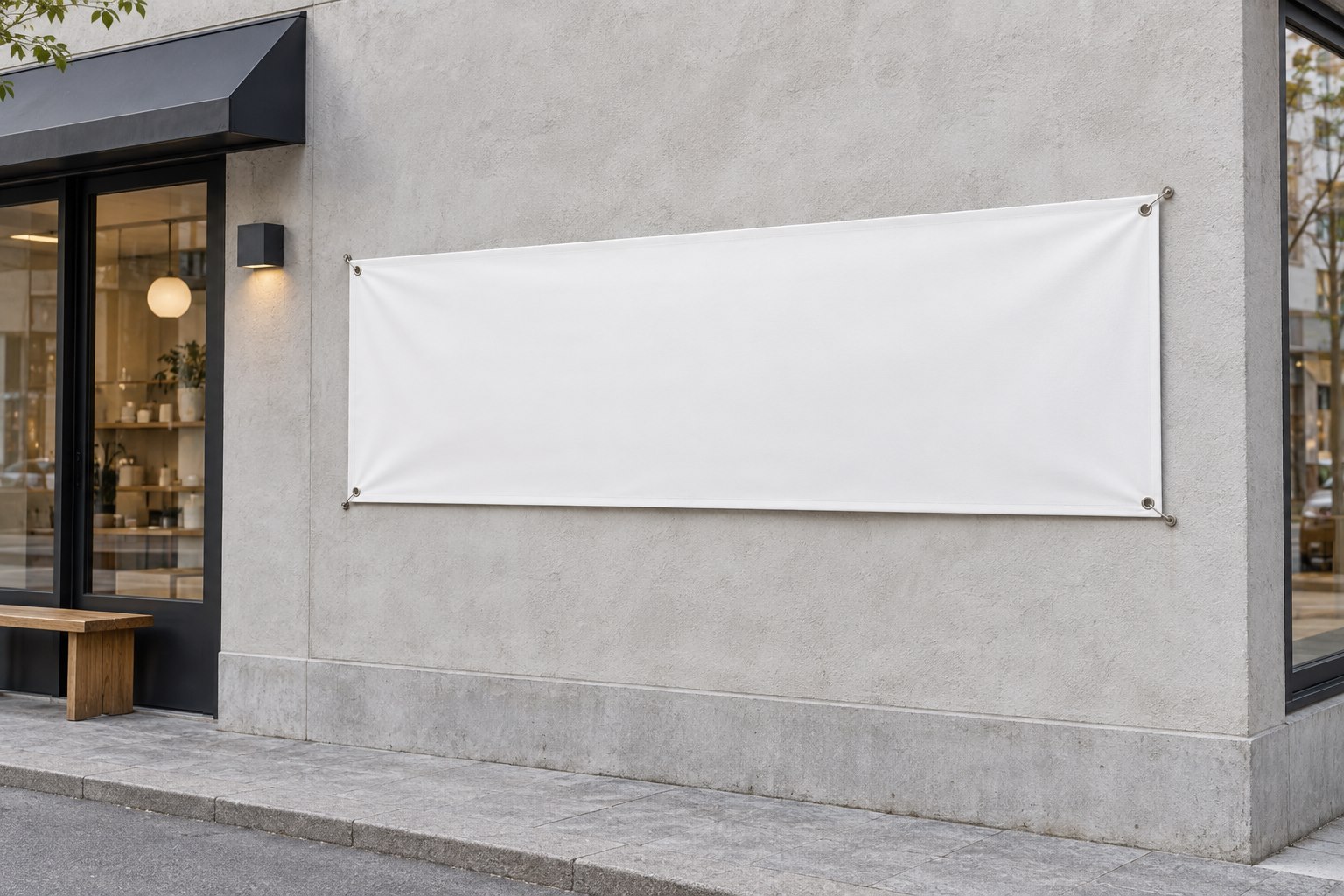 Storefront wall mockup preview