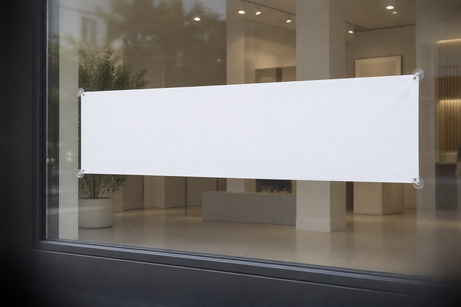 Shop window mockup preview